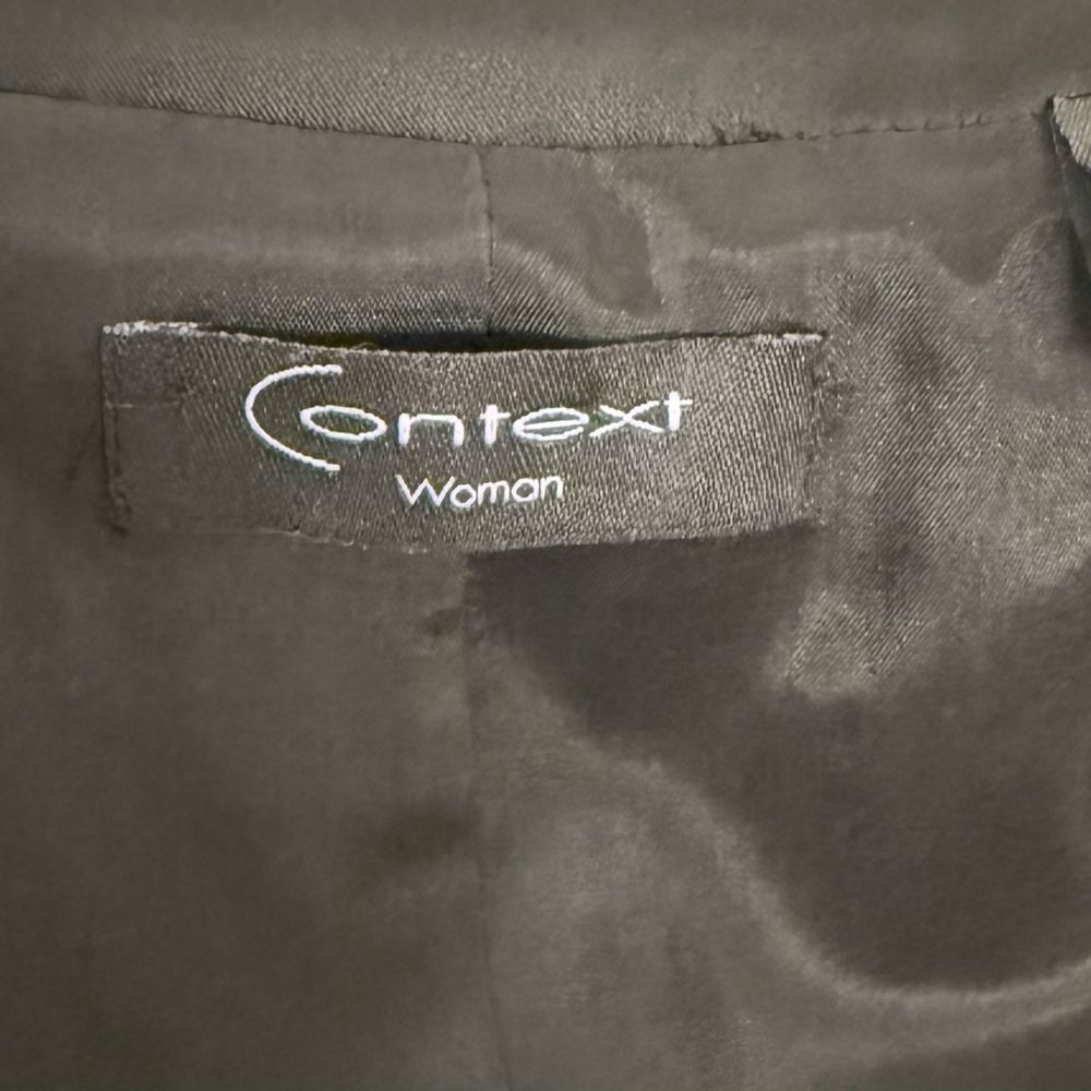 Context Woman plus size Black satin formal tuxedo like Black jacket lapel 14W EC - Picture 10 of 10